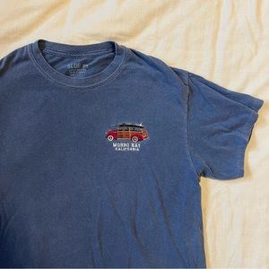 embroidered morro bay garment dyed tee